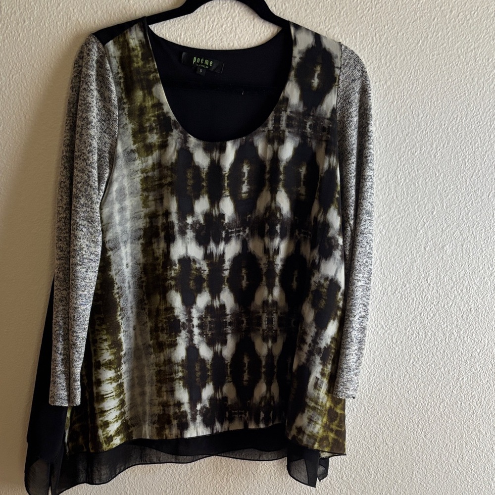 Citron Women's Tunic Top- Black, Olive, and Gray